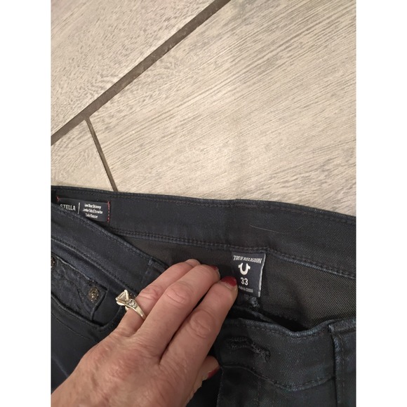 True Religion Stella Low Rise Skinny Jeans Dark Wash Women's Size 33 - Picture 12 of 12